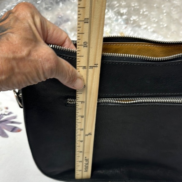 SAS Black and White Shoulder Bag with Zebra Print Leather/ calfskin - Picture 11 of 16